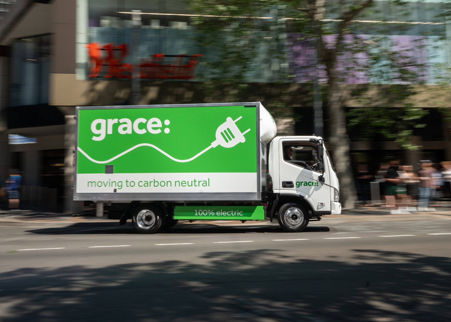 Carbon neutral moving truck.